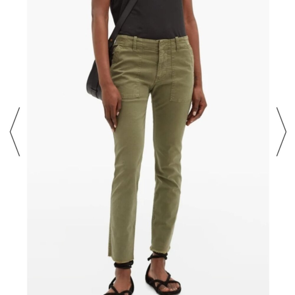 Nili Lotan Jenna Pants in Olive Green 10
